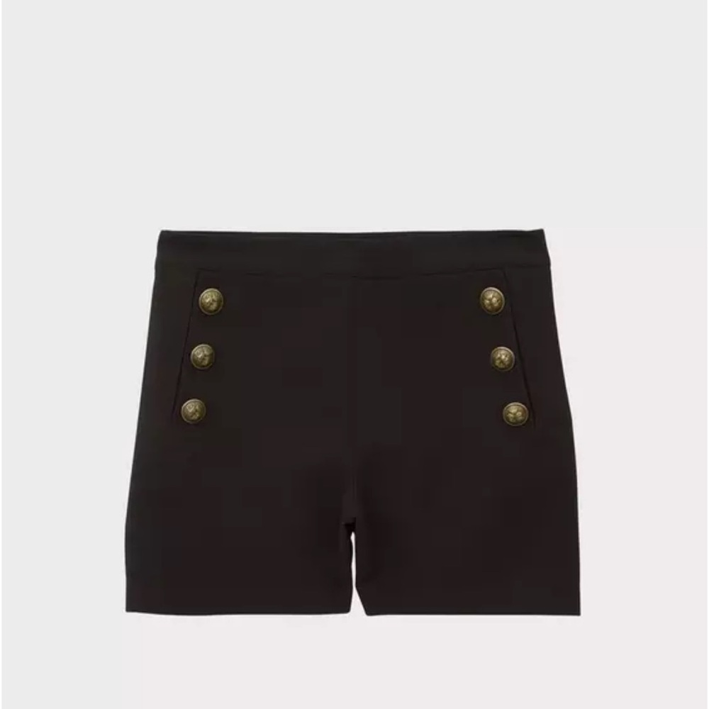 Torrid High Rise Sailor Inspired Button Front Shorts Size 10 Retro Nautical